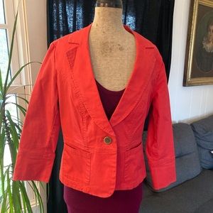 CAbi short red blazer